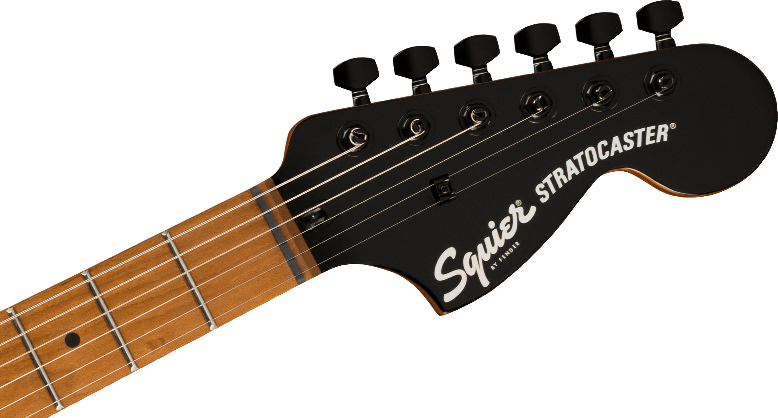 Contemporary Stratocaster® Special, Roasted Maple Fingerboard, Silver Anodized Pickguard, Black - Image 6