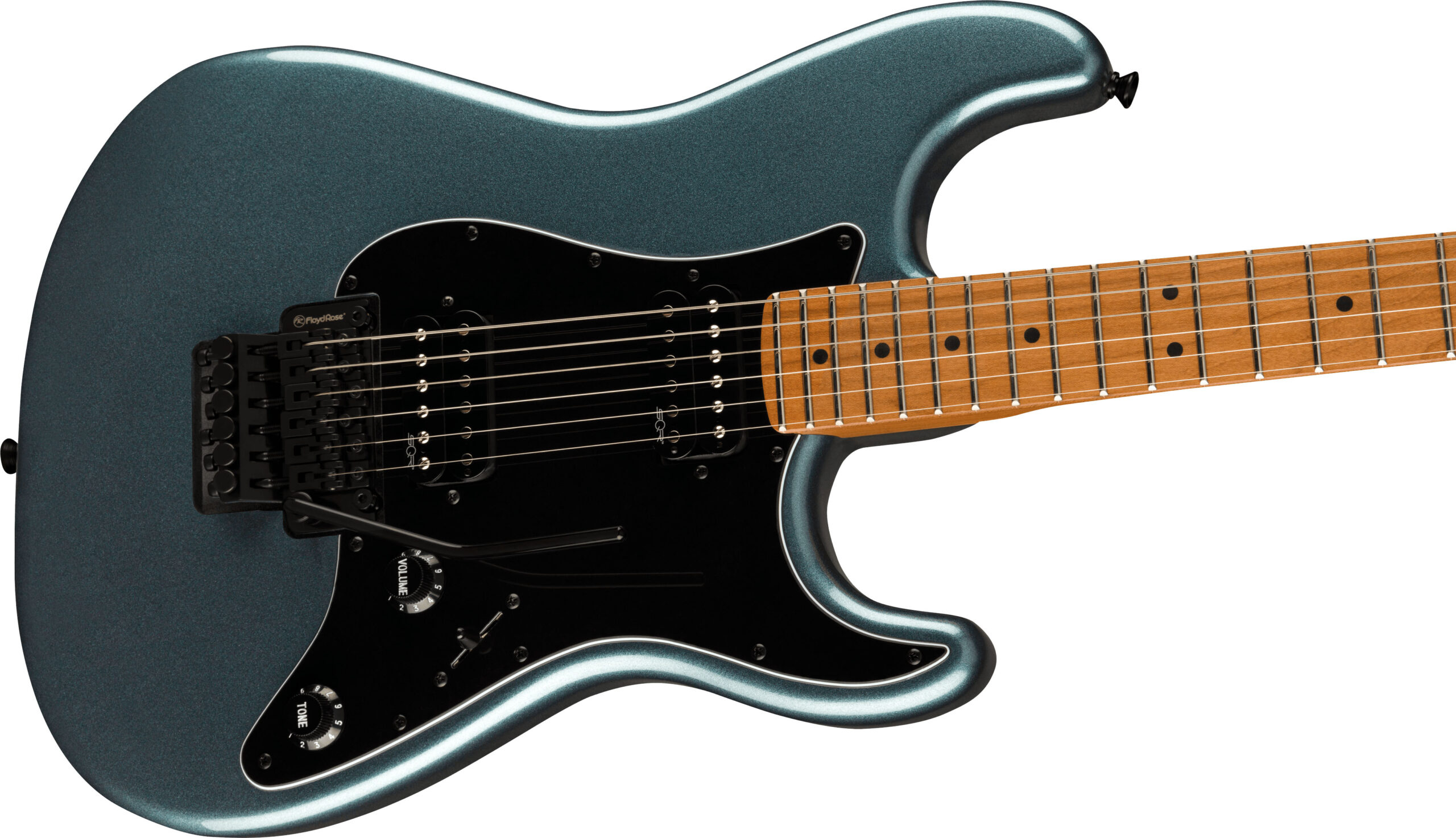 Contemporary Stratocaster® HH FR, Roasted Maple Fingerboard, Black Pickguard, Gunmetal Metallic - Image 5