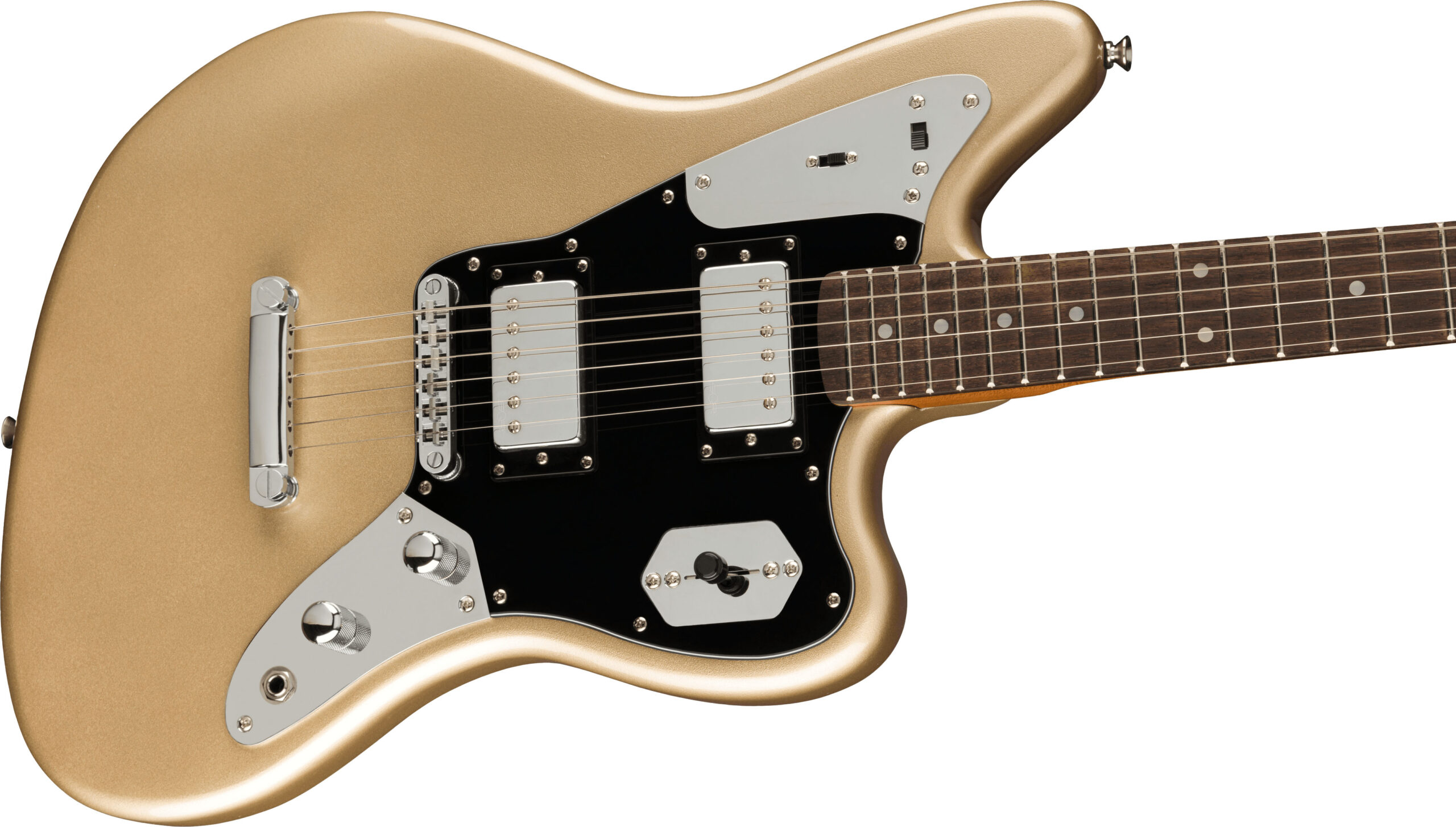 Contemporary Jaguar® HH ST, Laurel Fingerboard, Black Pickguard, Shoreline Gold - Image 5