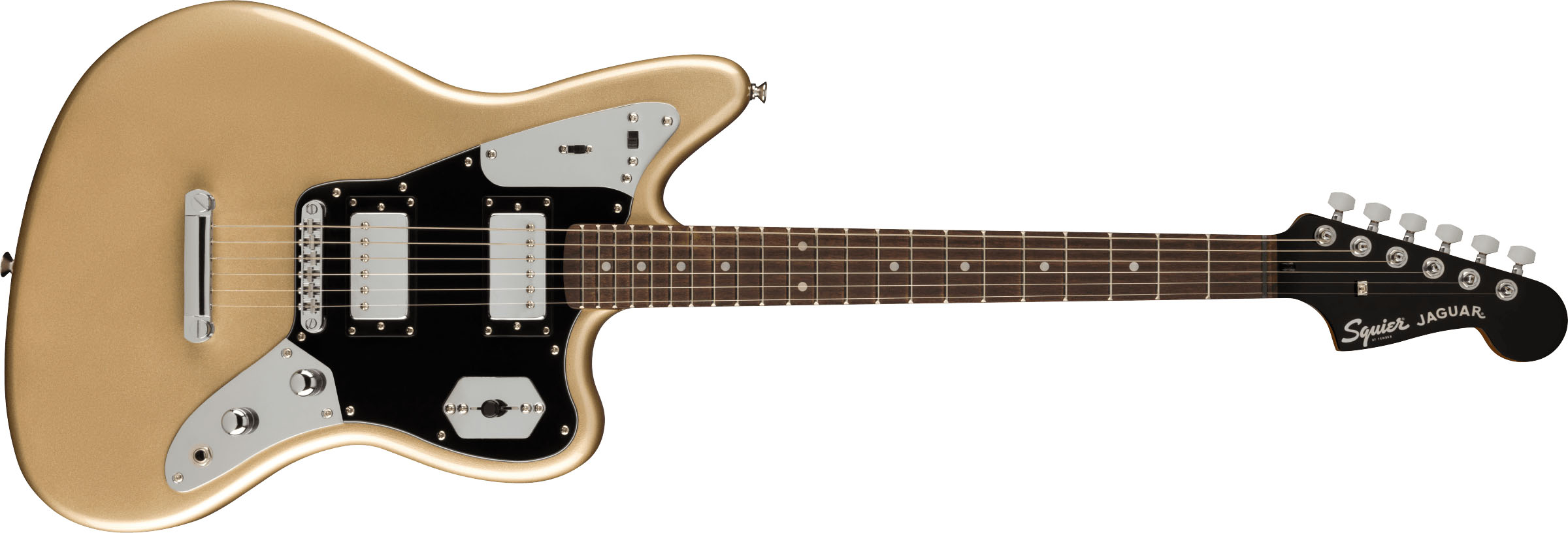 Contemporary Jaguar® HH ST, Laurel Fingerboard, Black Pickguard, Shoreline Gold - Image 2
