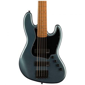 Contemporary Active Jazz Bass® HH V, Roasted Maple Fingerboard, Black Pickguard, Gunmetal Metallic