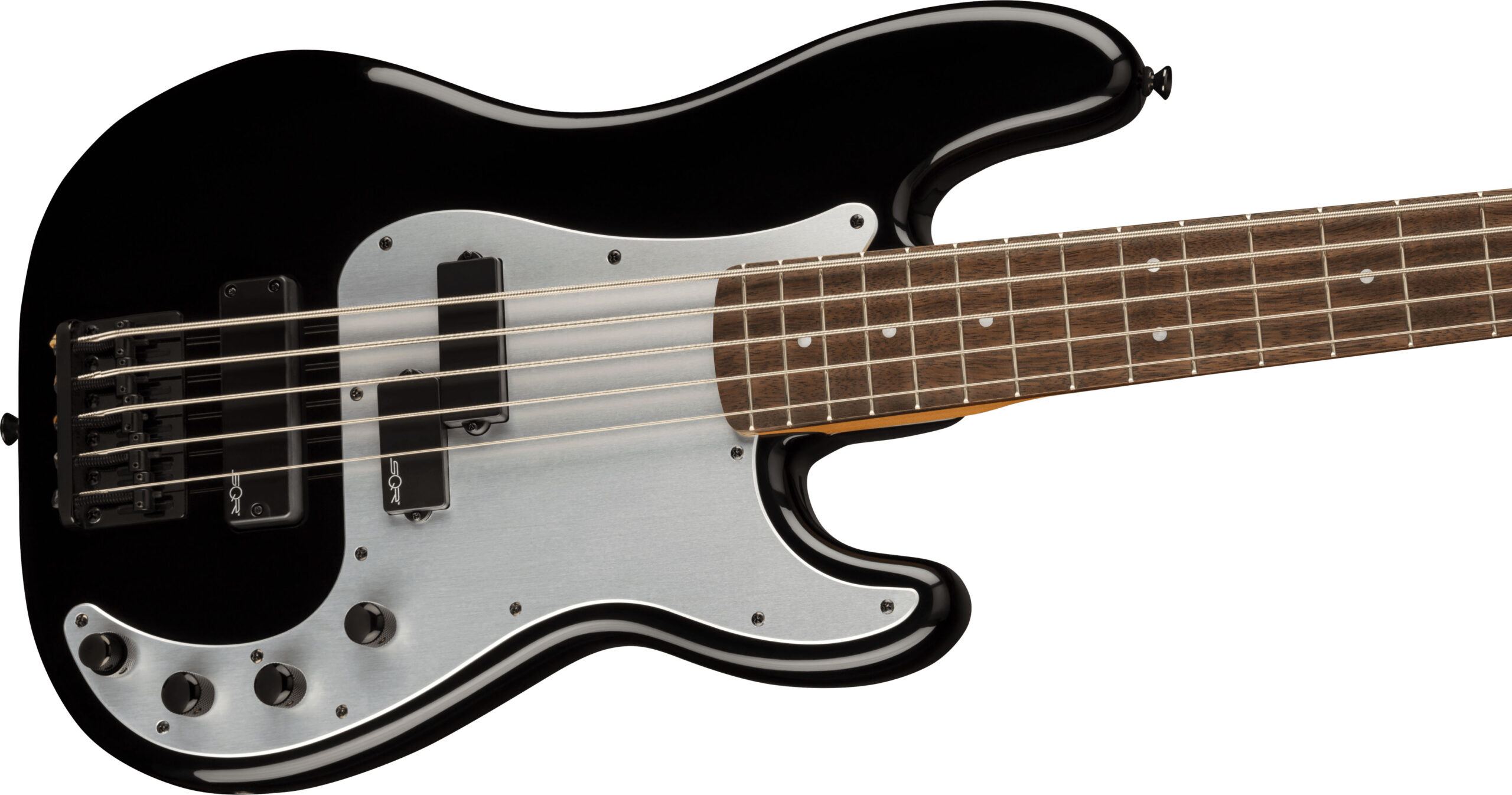 Contemporary Active Precision Bass® PH V, Laurel Fingerboard, Silver Anodized Pickguard, Black - Image 5