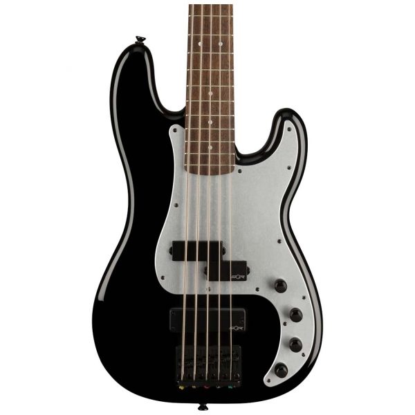 Contemporary Active Precision Bass® PH V, Laurel Fingerboard, Silver Anodized Pickguard, Black