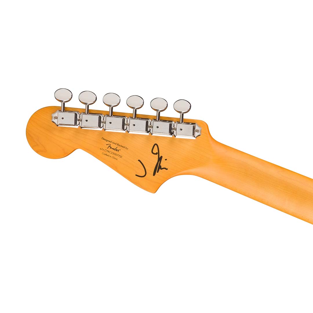 J Mascis Jazzmaster®, Laurel Fingerboard, Gold Anodized Pickguard, Vintage White - Image 7