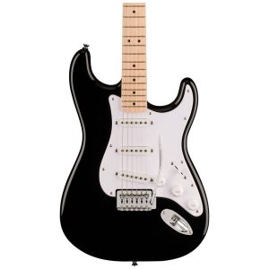 Squier Sonic® Stratocaster®, Maple Fingerboard, White Pickguard, Black