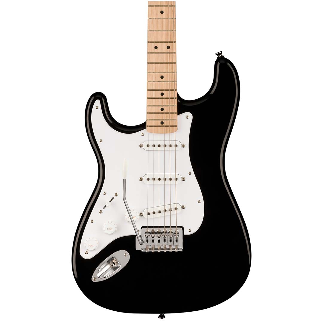 Squier Sonic® Stratocaster® Left-Handed, Maple Fingerboard, White Pickguard, Black