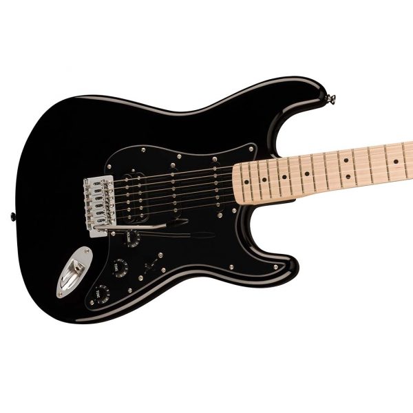 Squier Sonic® Stratocaster® HSS, Maple Fingerboard, Black Pickguard, Black - Image 5