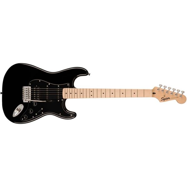 Squier Sonic® Stratocaster® HSS, Maple Fingerboard, Black Pickguard, Black - Image 2