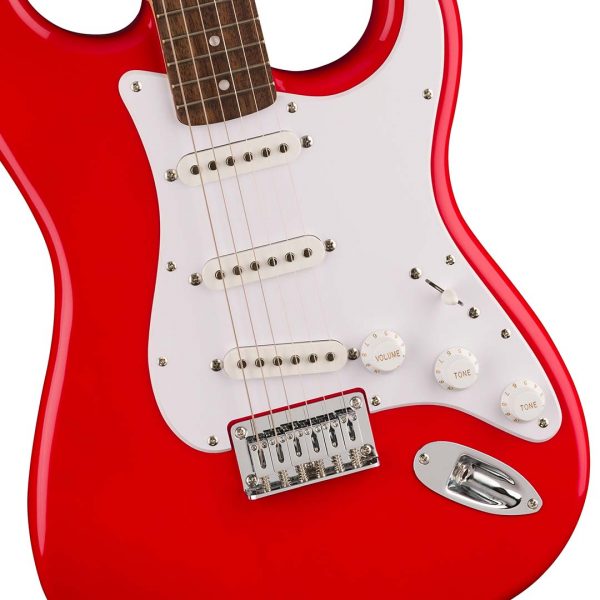Squier Sonic® Stratocaster® HT, Laurel Fingerboard, White Pickguard, Torino Red - Image 4