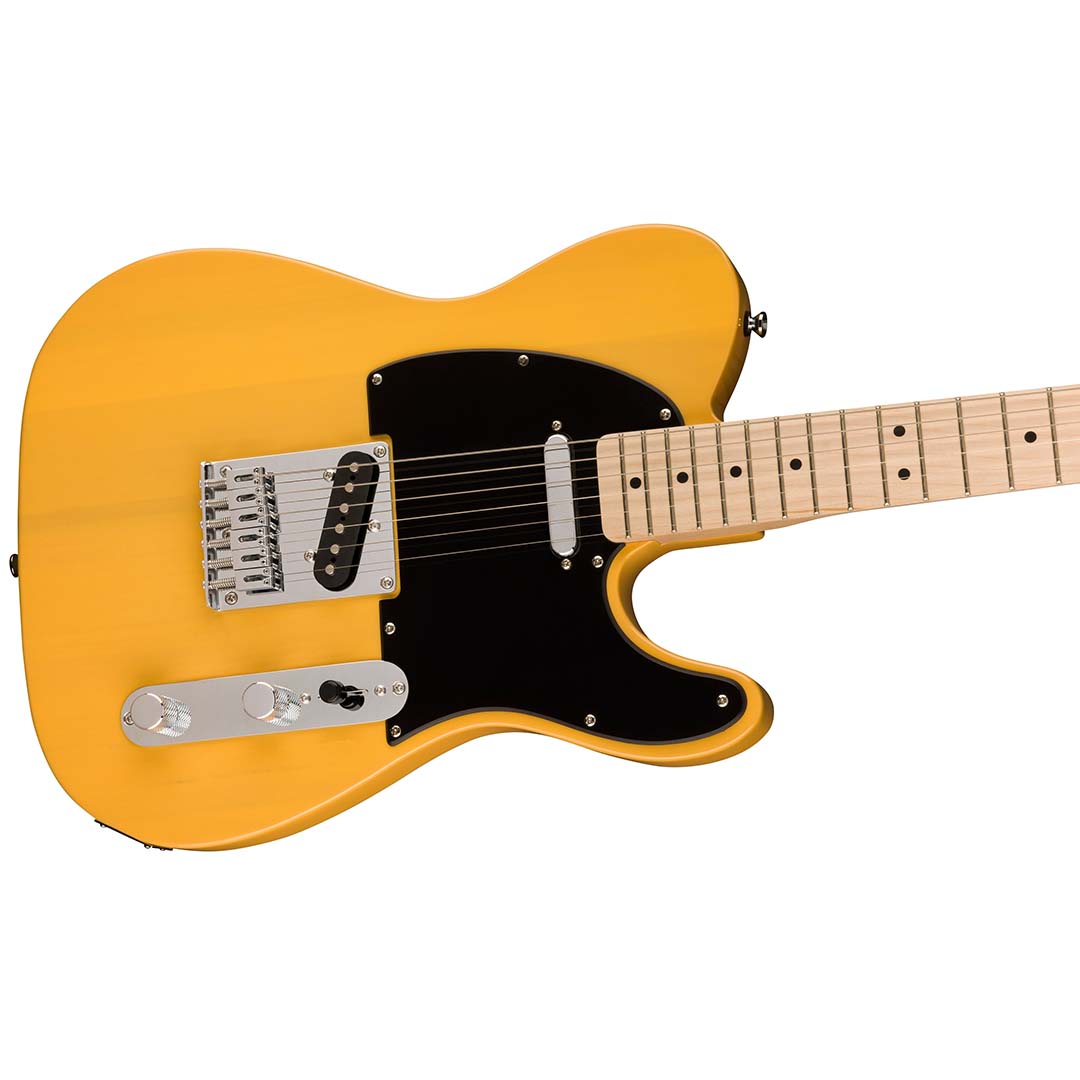 Squier Sonic® Telecaster®, Maple Fingerboard, Black Pickguard, Butterscotch Blonde - Image 5