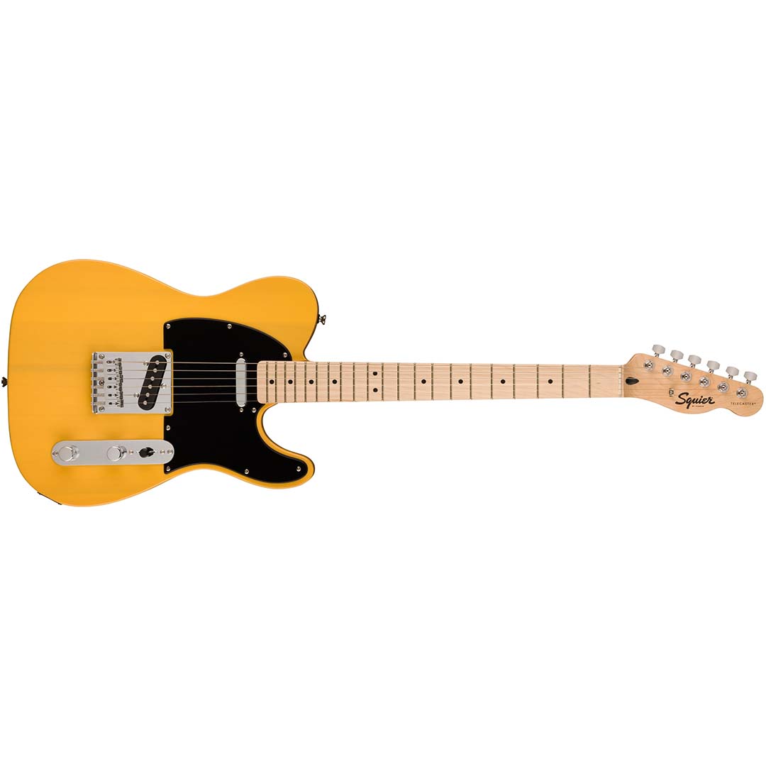 Squier Sonic® Telecaster®, Maple Fingerboard, Black Pickguard, Butterscotch Blonde - Image 2
