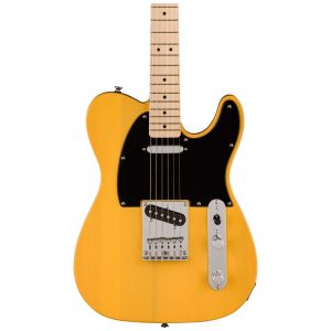 Squier Sonic® Telecaster®, Maple Fingerboard, Black Pickguard, Butterscotch Blonde