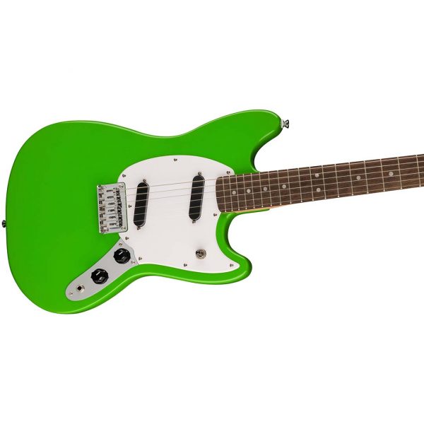 FSR Squier Sonic® Mustang®, Laurel Fingerboard, White Pickguard, Lime Green - Image 5