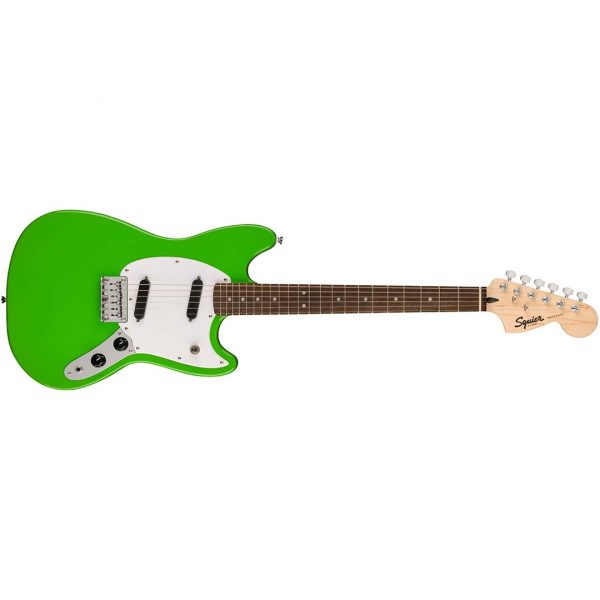 FSR Squier Sonic® Mustang®, Laurel Fingerboard, White Pickguard, Lime Green - Image 2