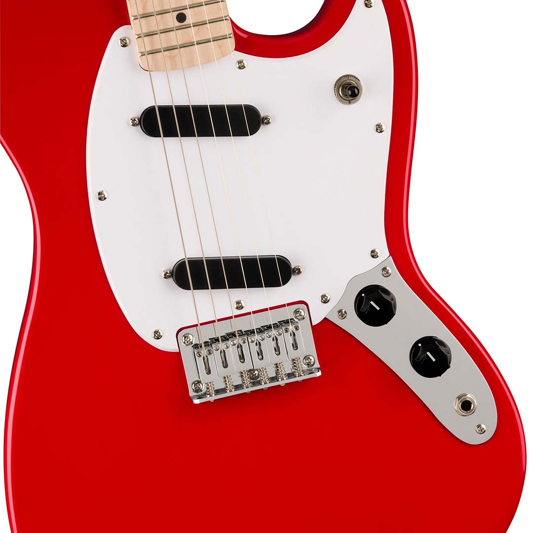Squier Sonic® Mustang®, Maple Fingerboard, White Pickguard, Torino Red - Image 4