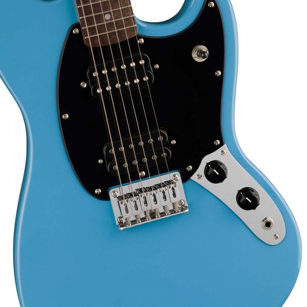 Squier Sonic® Mustang® HH, Laurel Fingerboard, Black Pickguard, California Blue - Image 4