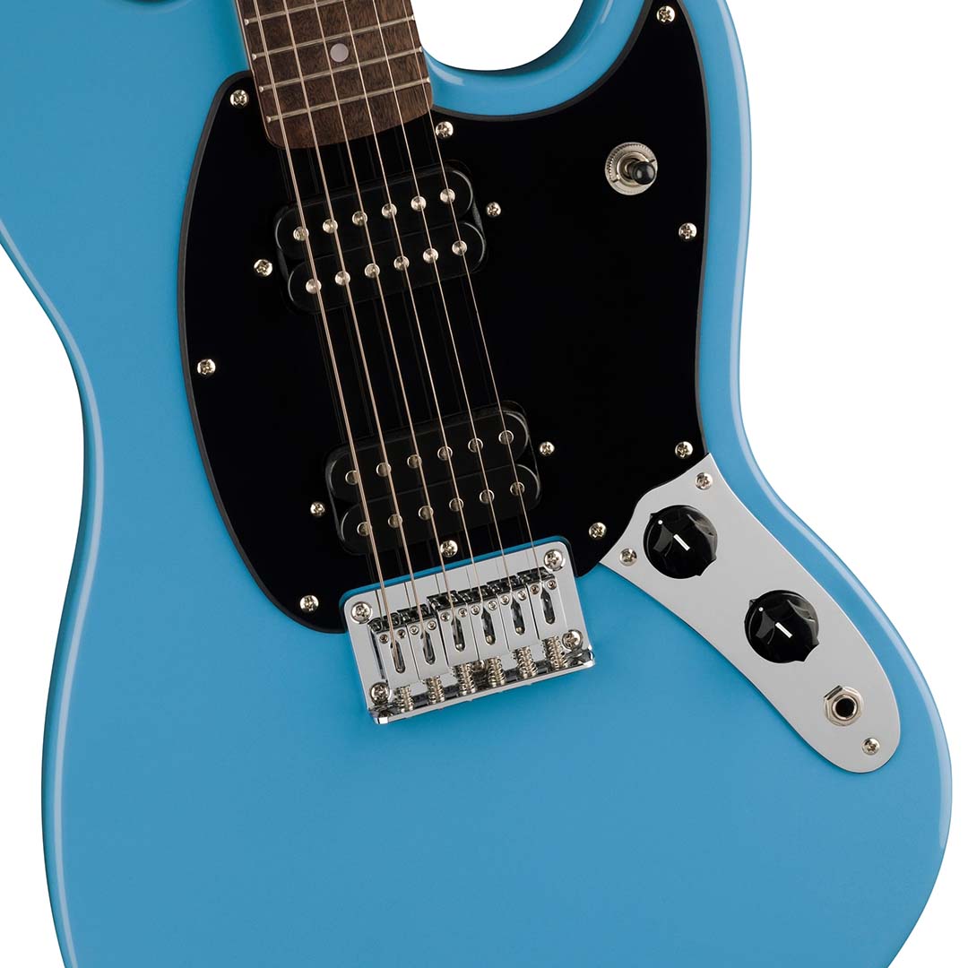Squier Sonic® Mustang® HH, Laurel Fingerboard, Black Pickguard, California Blue - Image 4