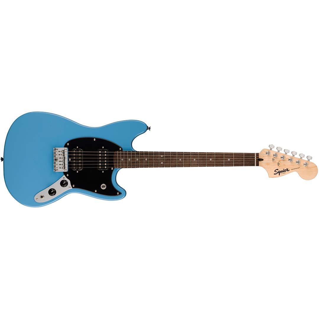 Squier Sonic® Mustang® HH, Laurel Fingerboard, Black Pickguard, California Blue - Image 2