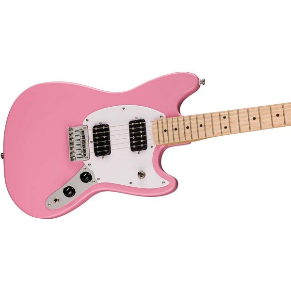 Squier Sonic® Mustang® HH, Maple Fingerboard, White Pickguard, Flash Pink - Image 5