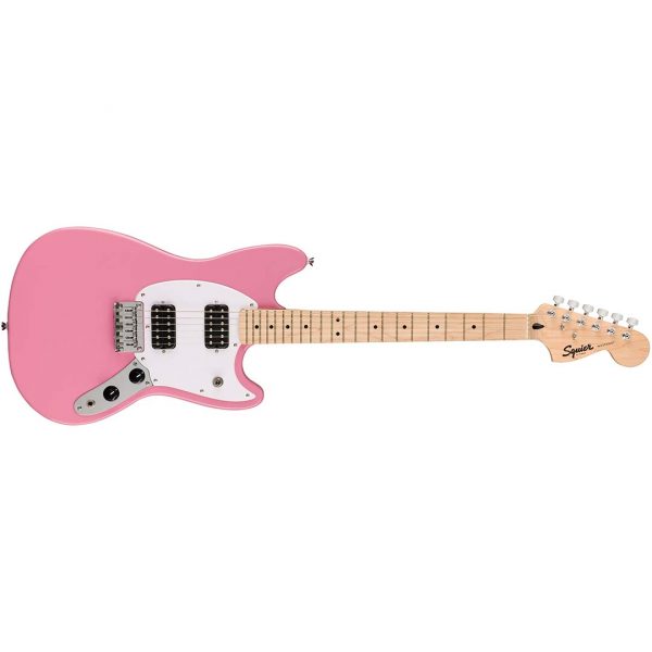 Squier Sonic® Mustang® HH, Maple Fingerboard, White Pickguard, Flash Pink - Image 2
