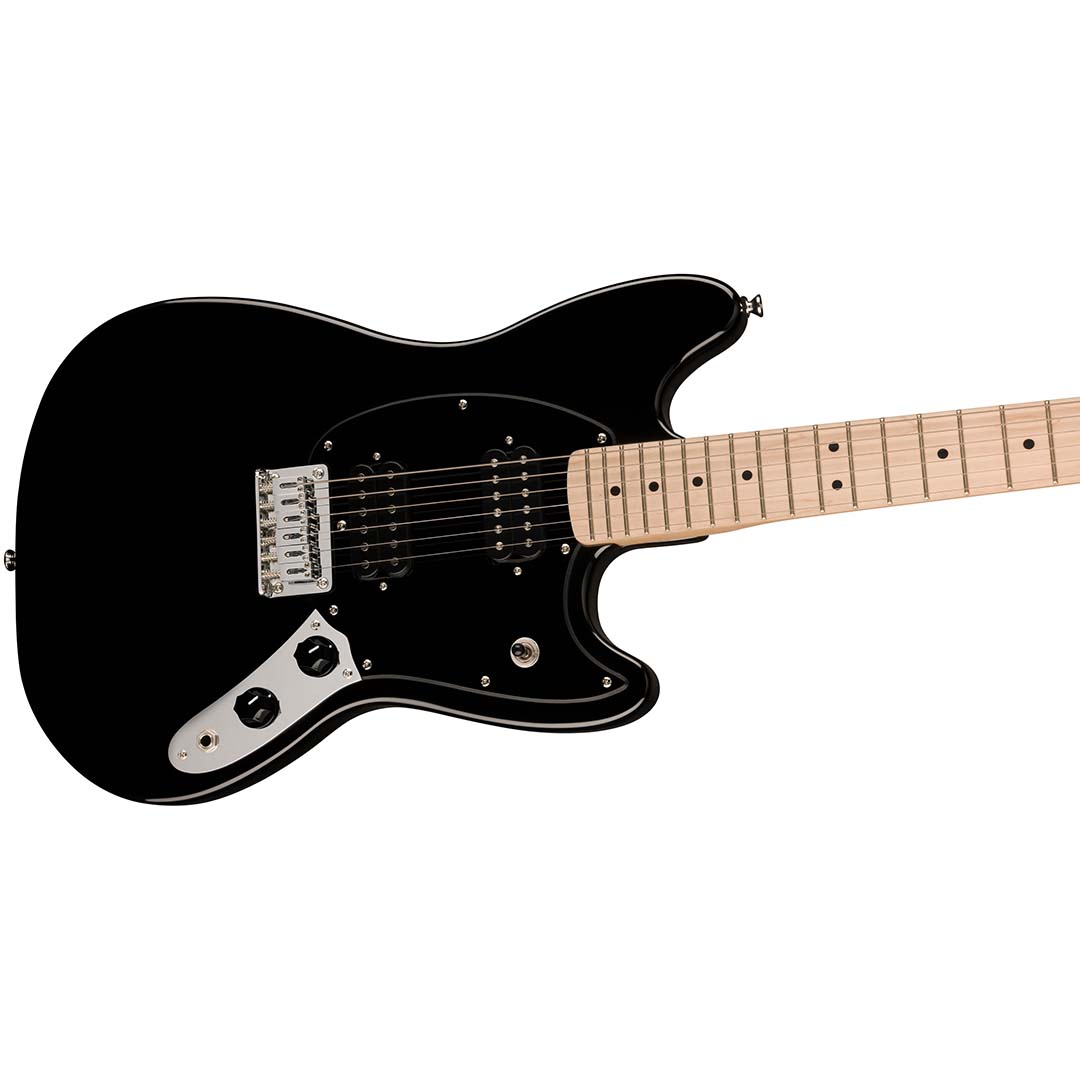 FSR Squier Sonic® Mustang® HH, Maple Fingerboard, Black Pickguard, Black - Image 5