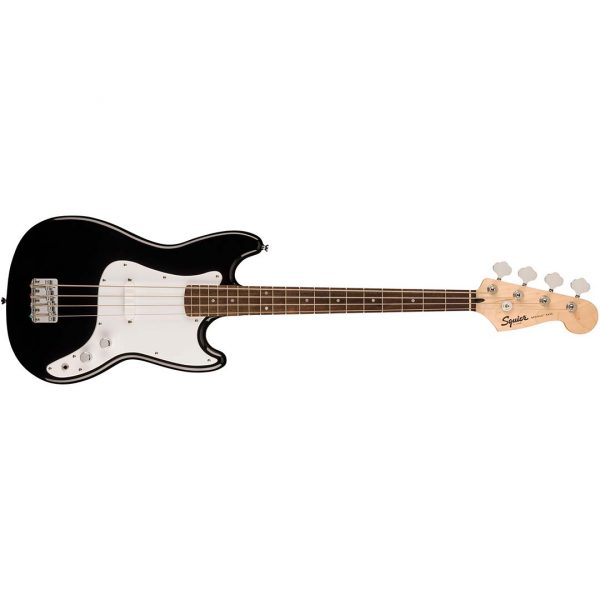 Squier Sonic® Bronco™ Bass, Laurel Fingerboard, White Pickguard, Black - Image 2