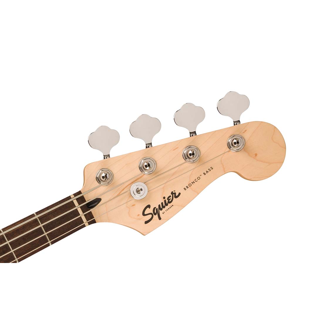Squier Sonic® Bronco™ Bass, Laurel Fingerboard, White Pickguard, Black - Image 6
