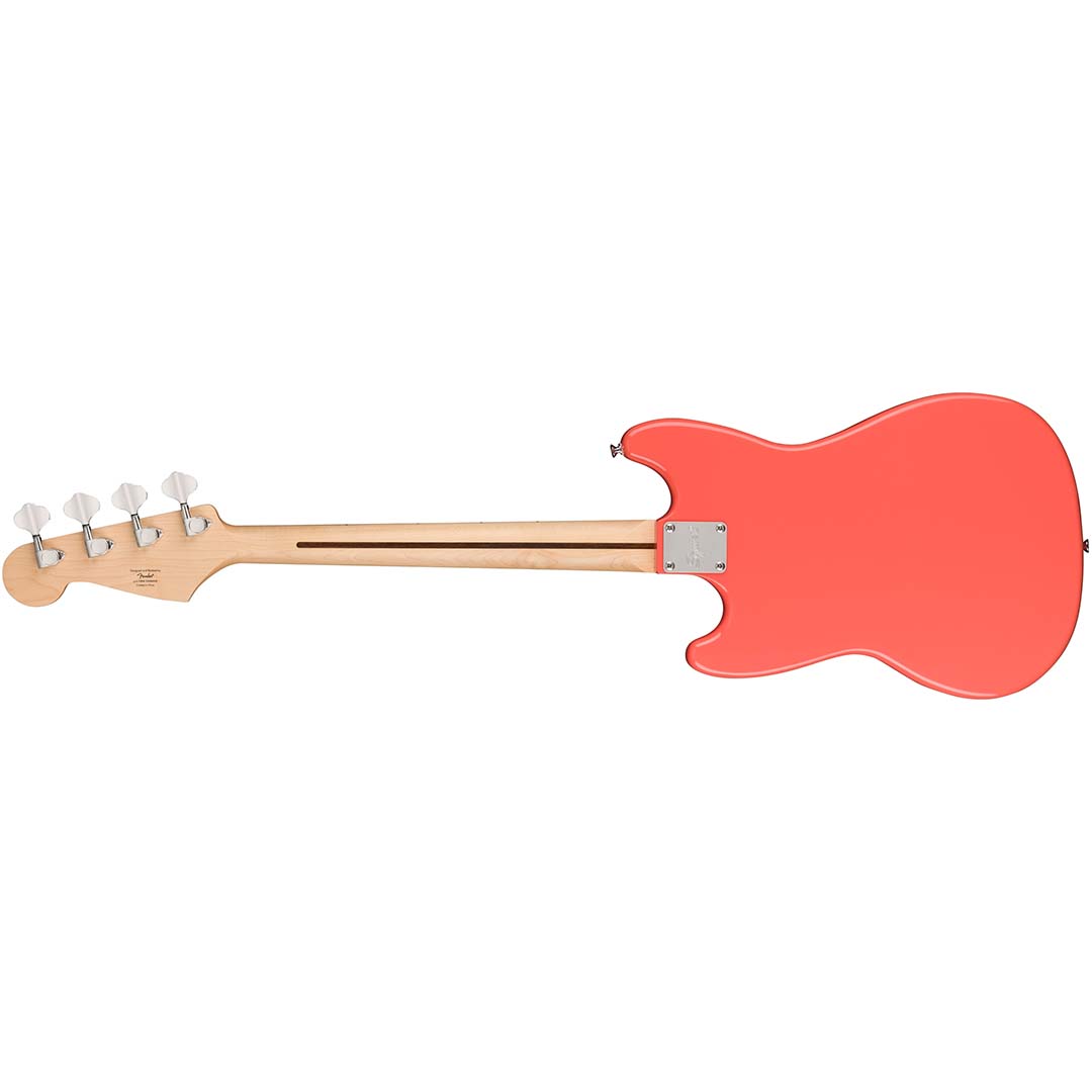 Squier Sonic® Bronco™ Bass, Maple Fingerboard, White Pickguard, Tahitian Coral - Image 3