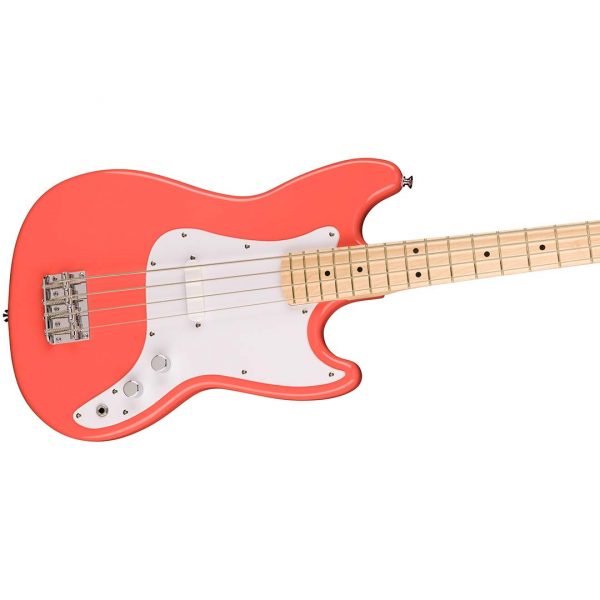Squier Sonic® Bronco™ Bass, Maple Fingerboard, White Pickguard, Tahitian Coral - Image 5