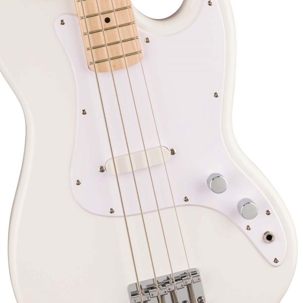 Squier Sonic® Bronco™ Bass, Maple Fingerboard, White Pickguard, Arctic White - Image 4