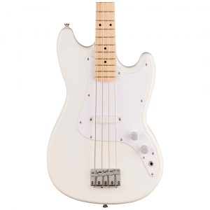Squier Sonic® Bronco™ Bass, Maple Fingerboard, White Pickguard, Arctic White