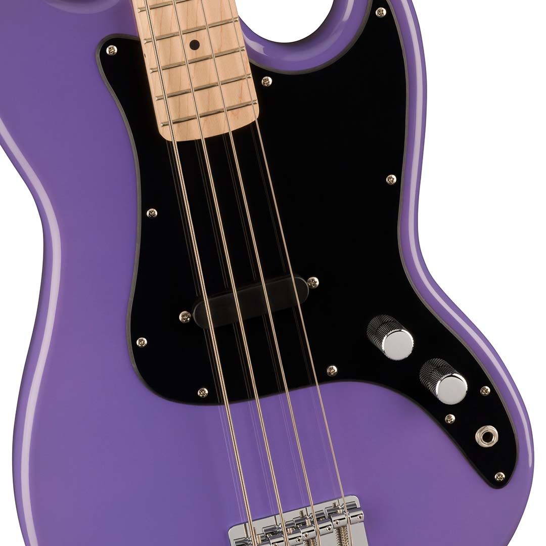 FSR Squier Sonic® Bronco® Bass, Maple Fingerboard, Black Pickguard, Ultraviolet - Image 4