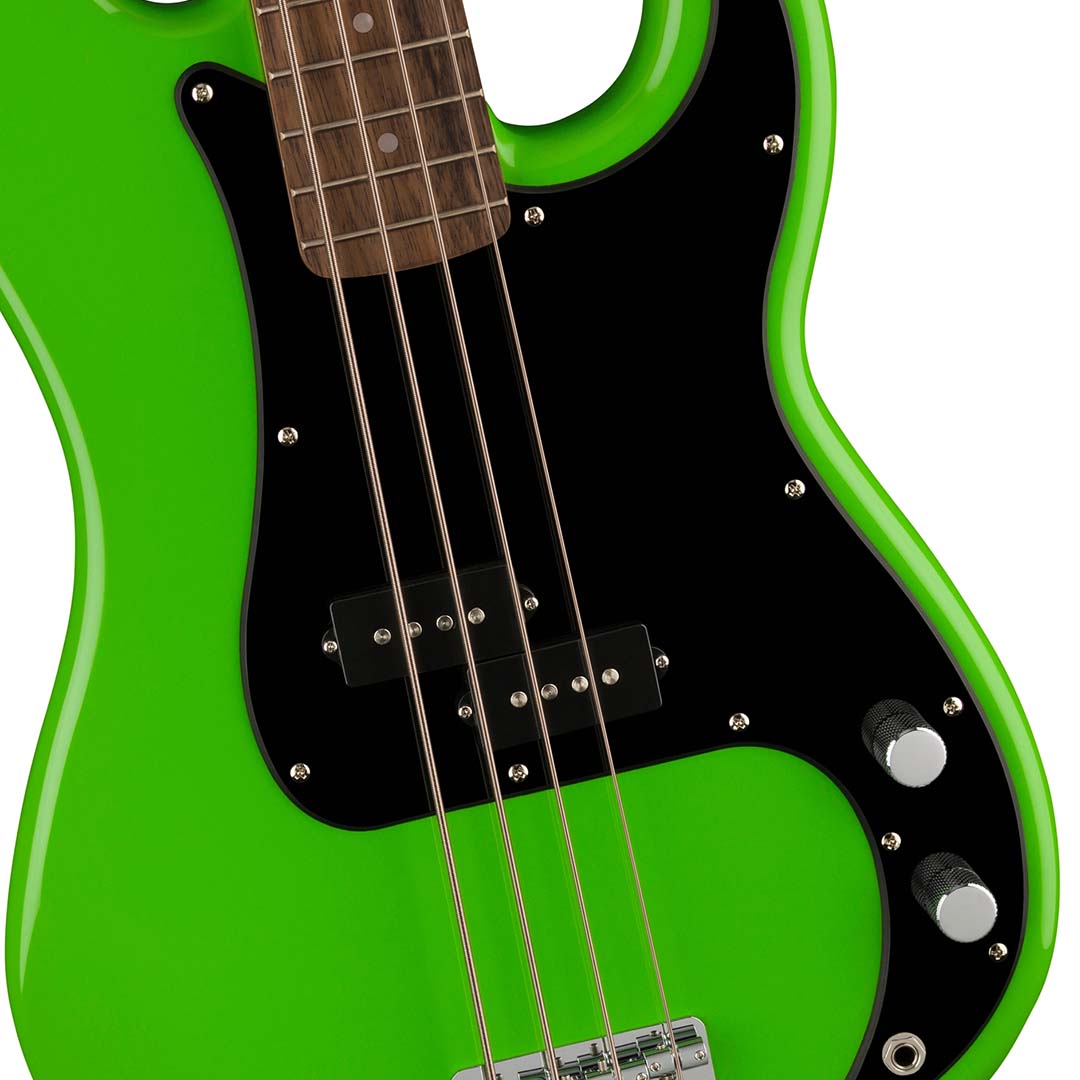 FSR Squier Sonic® Precision Bass®, Laurel Fingerboard, Black Pickguard, Lime Green - Image 4