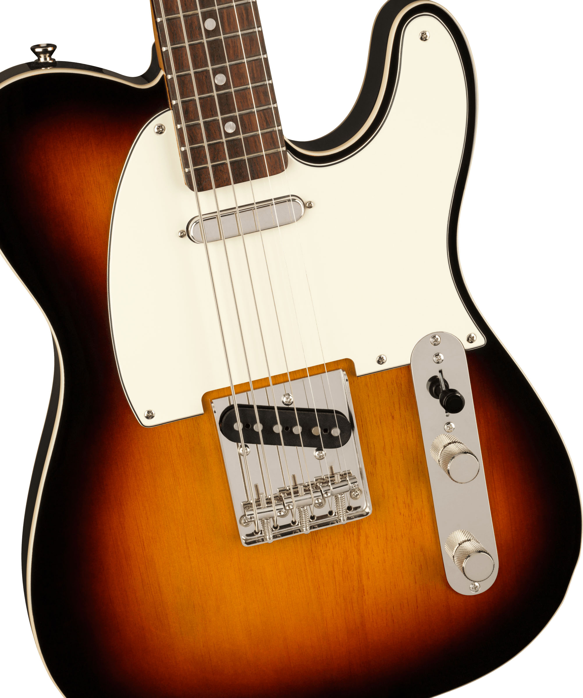 Classic Vibe Baritone Custom Telecaster®, Laurel Fingerboard, Parchment Pickguard, 3-Color Sunburst - Image 4