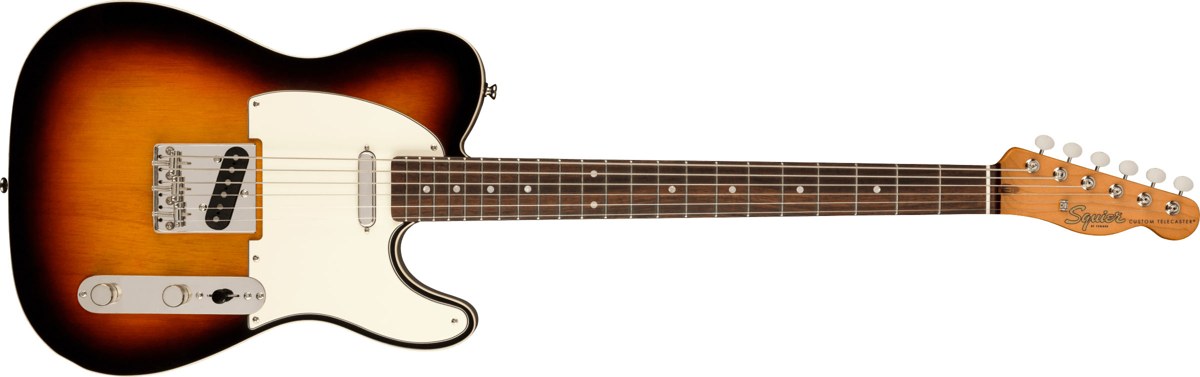 Classic Vibe Baritone Custom Telecaster®, Laurel Fingerboard, Parchment Pickguard, 3-Color Sunburst - Image 2