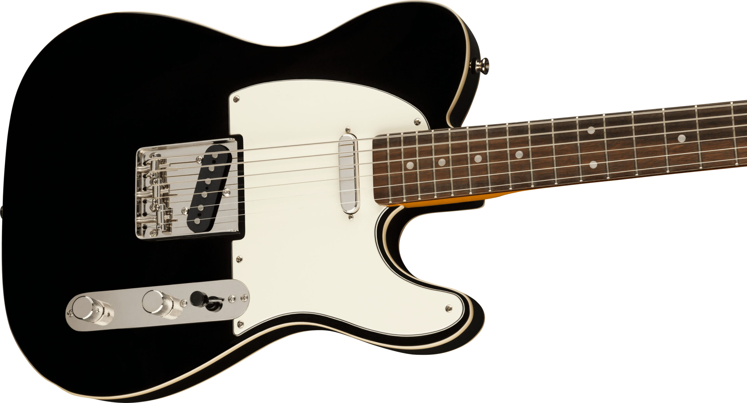 Classic Vibe Baritone Custom Telecaster®, Laurel Fingerboard, Parchment Pickguard, Black - Image 5