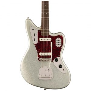FSR Classic Vibe '60s Jaguar®, Laurel Fingerboard, Tortoiseshell Pickguard, Matching Headstock, Silver Sparkle