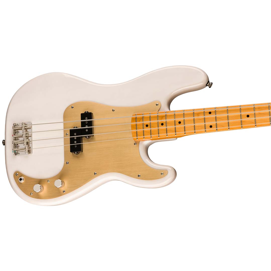 FSR Classic Vibe Late '50s Precision Bass®, Maple Fingerboard, Gold Anodized Pickguard, White Blonde - Image 5