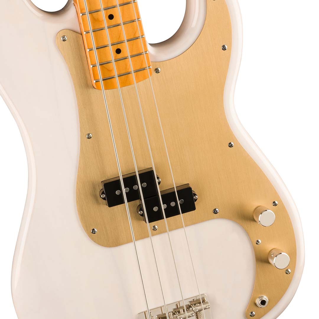 FSR Classic Vibe Late '50s Precision Bass®, Maple Fingerboard, Gold Anodized Pickguard, White Blonde - Image 4