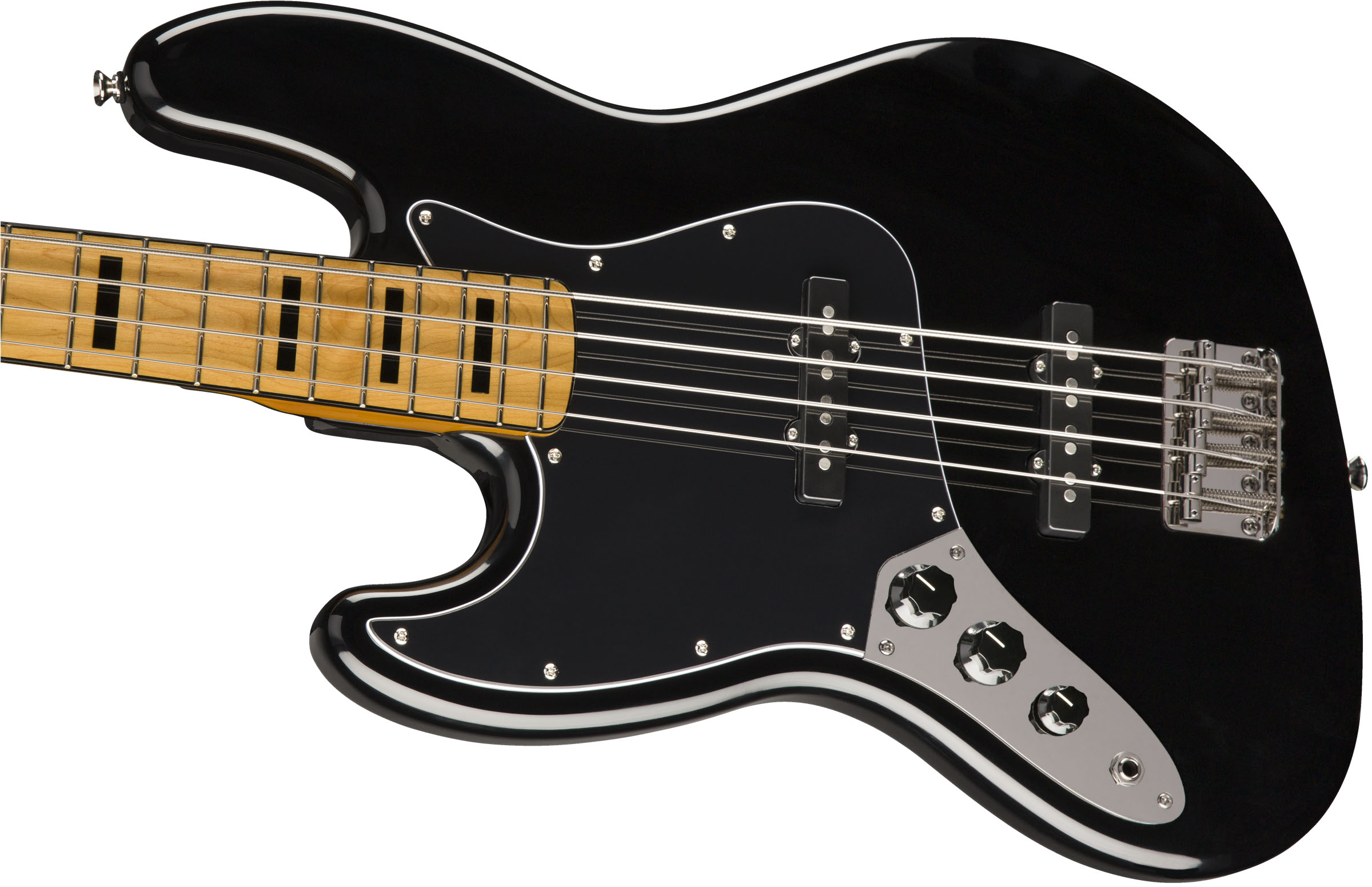 Classic Vibe '70s Jazz Bass® Left-Handed, Maple Fingerboard, Black - Image 5