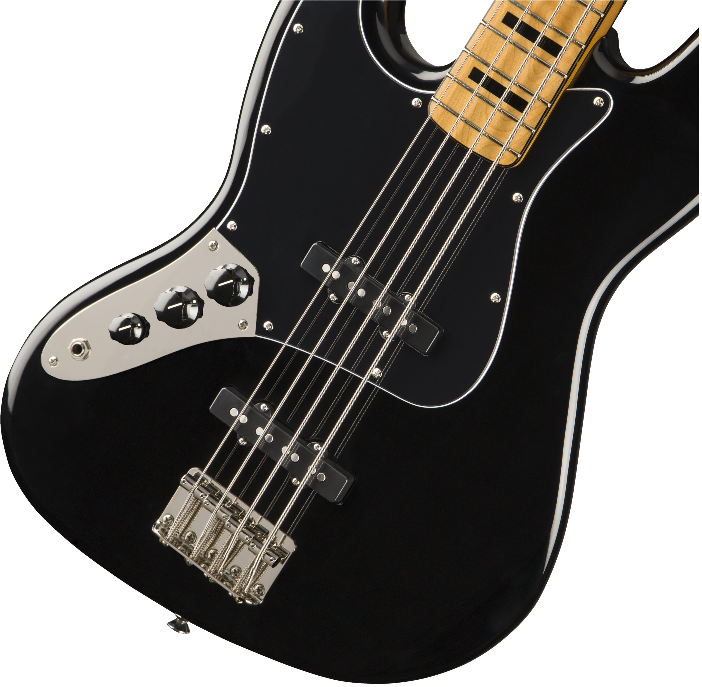 Classic Vibe '70s Jazz Bass® Left-Handed, Maple Fingerboard, Black - Image 4