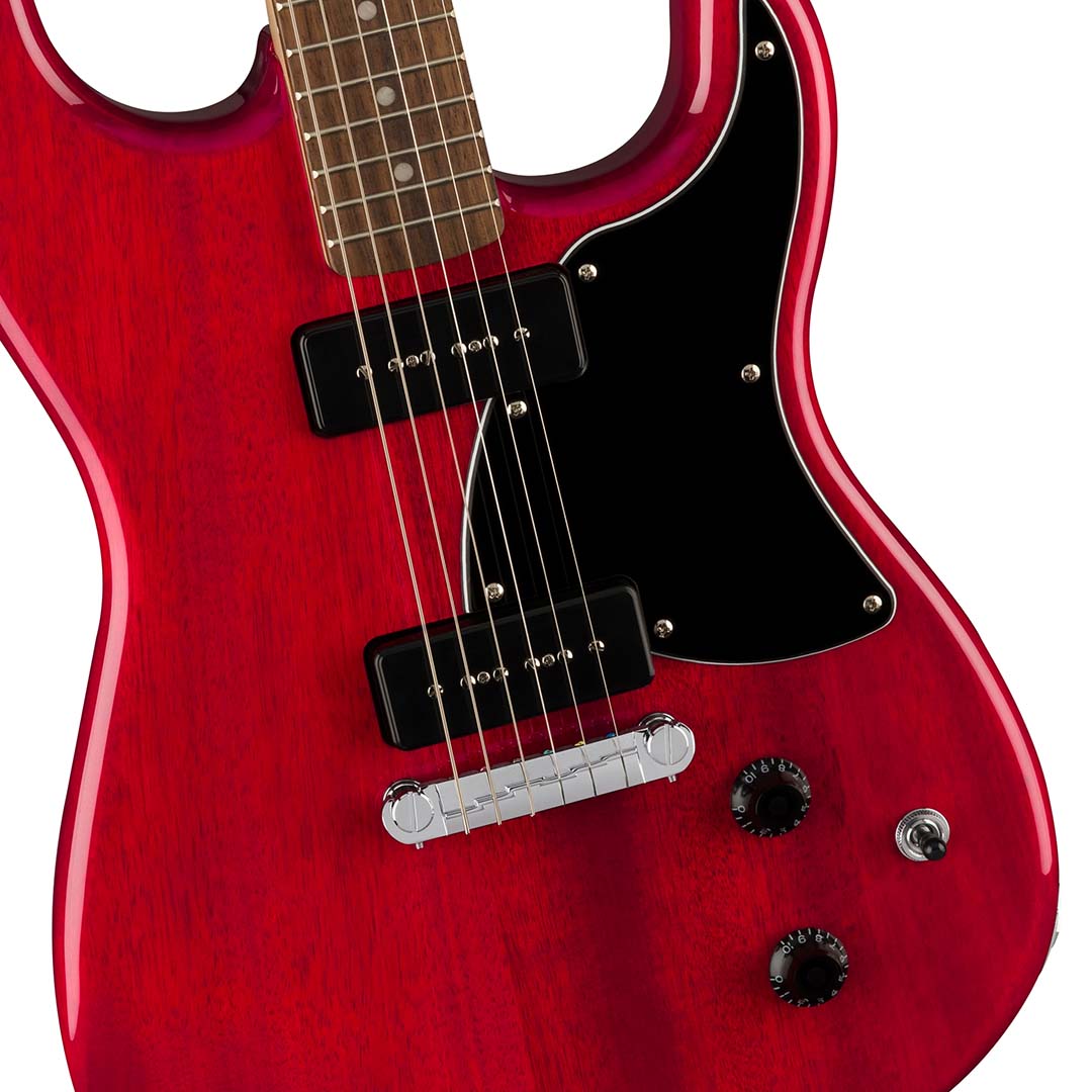 Paranormal Strat-O-Sonic, Laurel Fingerboard, Black Pickguard, Crimson Red Transparent - Image 4