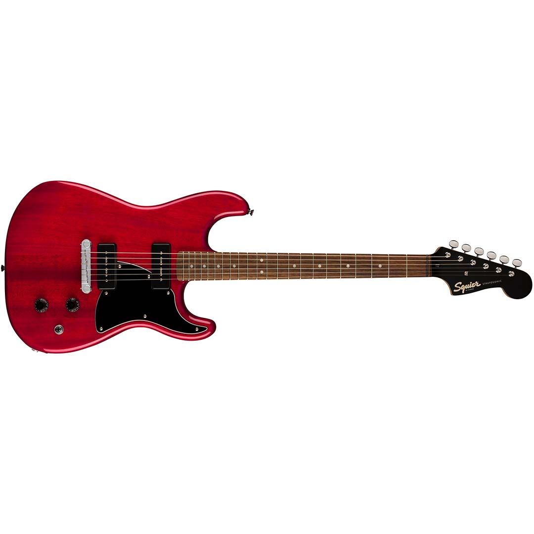 Paranormal Strat-O-Sonic, Laurel Fingerboard, Black Pickguard, Crimson Red Transparent - Image 2