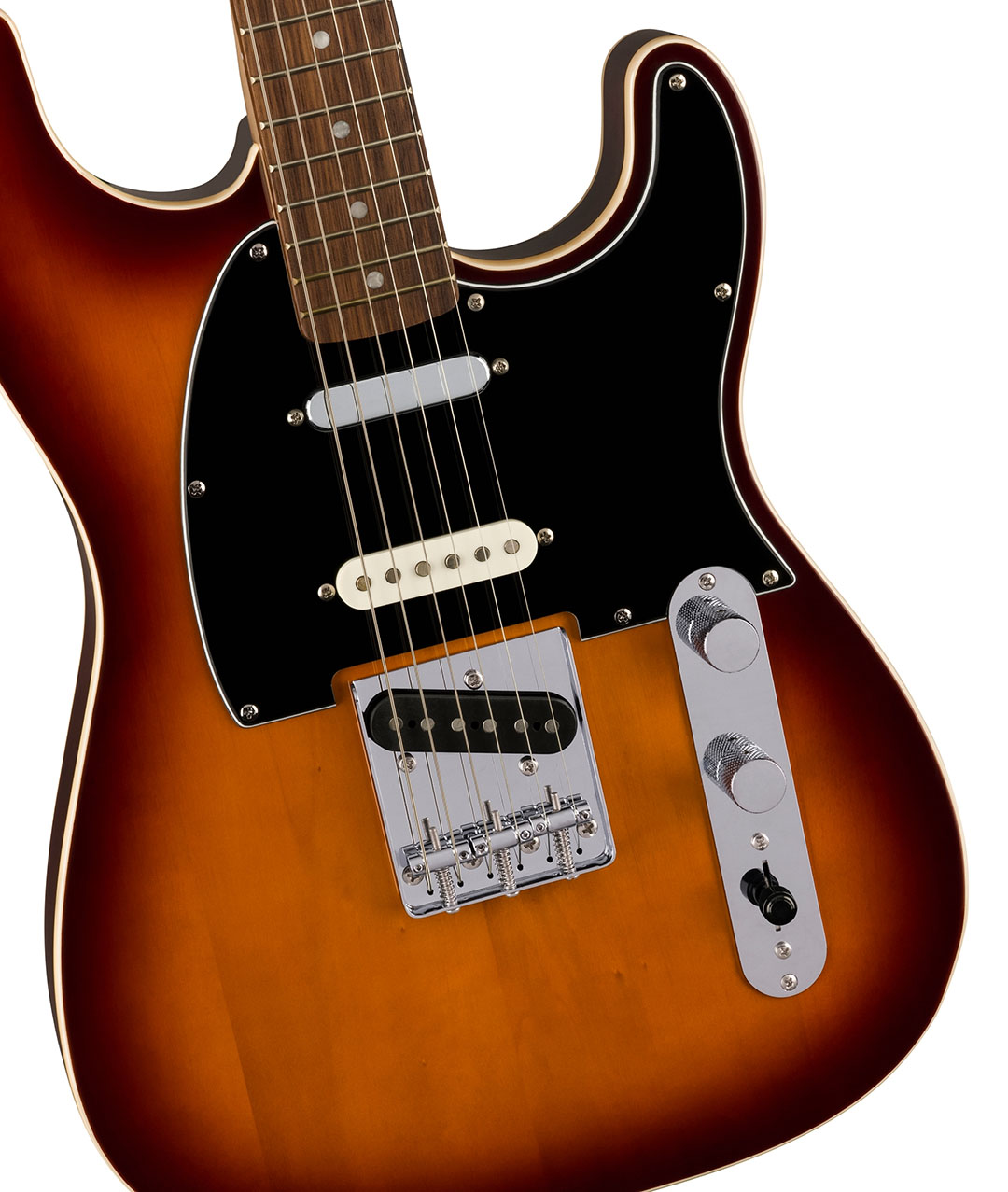 Paranormal Custom Nashville Stratocaster®, Laurel Fingerboard, Black Pickguard, Chocolate 2-Color Sunburst - Image 4