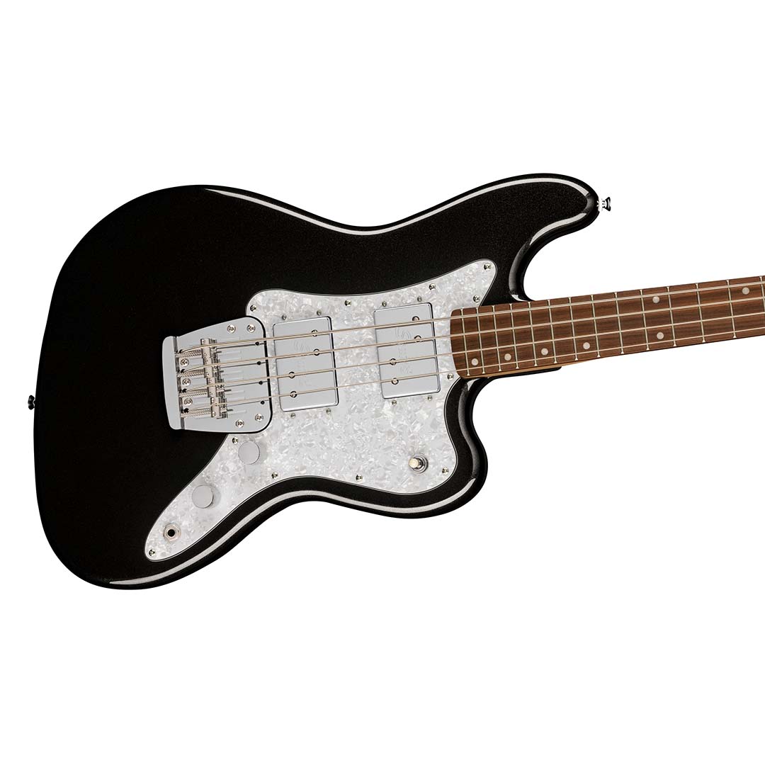 Paranormal Rascal Bass HH, Laurel Fingerboard, White Pearloid Pickguard, Metallic Black - Image 5