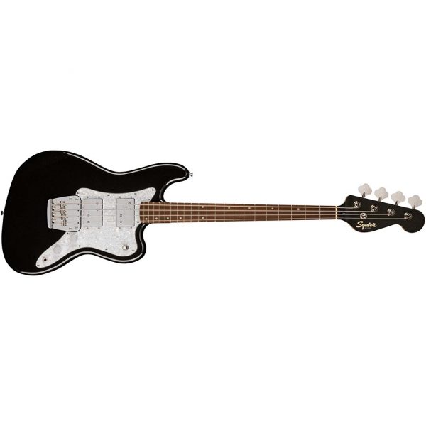Paranormal Rascal Bass HH, Laurel Fingerboard, White Pearloid Pickguard, Metallic Black - Image 2