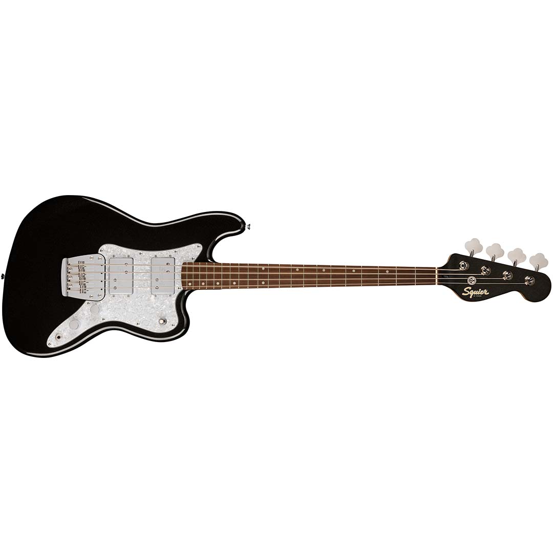 Paranormal Rascal Bass HH, Laurel Fingerboard, White Pearloid Pickguard, Metallic Black - Image 2