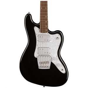 Paranormal Rascal Bass HH, Laurel Fingerboard, White Pearloid Pickguard, Metallic Black
