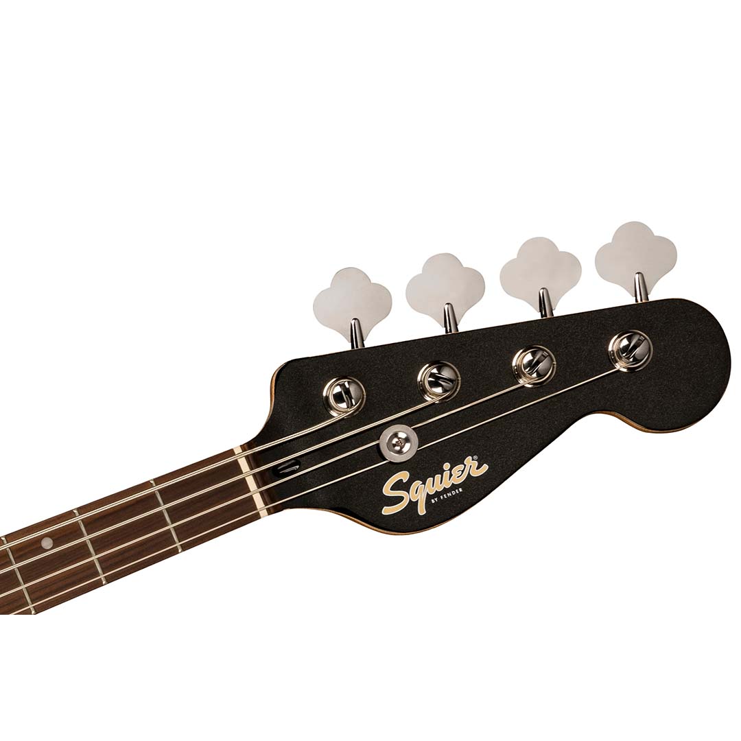 Paranormal Rascal Bass HH, Laurel Fingerboard, White Pearloid Pickguard, Metallic Black - Image 6