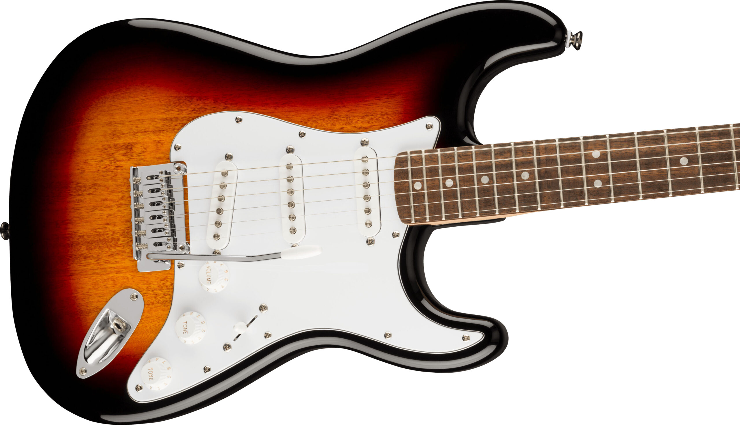 Affinity Series™ Stratocaster®, Laurel Fingerboard, White Pickguard, 3-Color Sunburst - Image 5